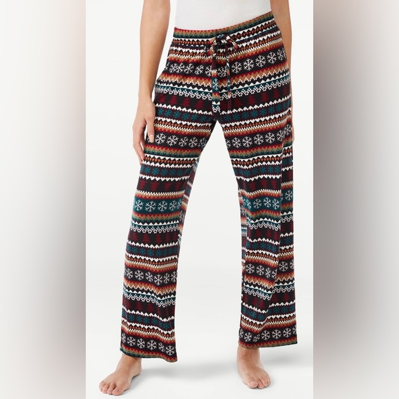 Joyspun Women’s Hacci Knit Wide leg Pajama Pants - Picture 2 of 4